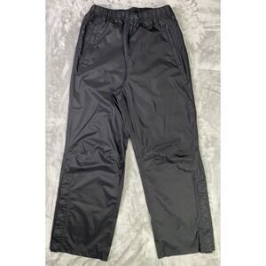 Rugged Exposure Waterproof Rain Pants Men's LG Black Nylon Hiking Outdoor Casual